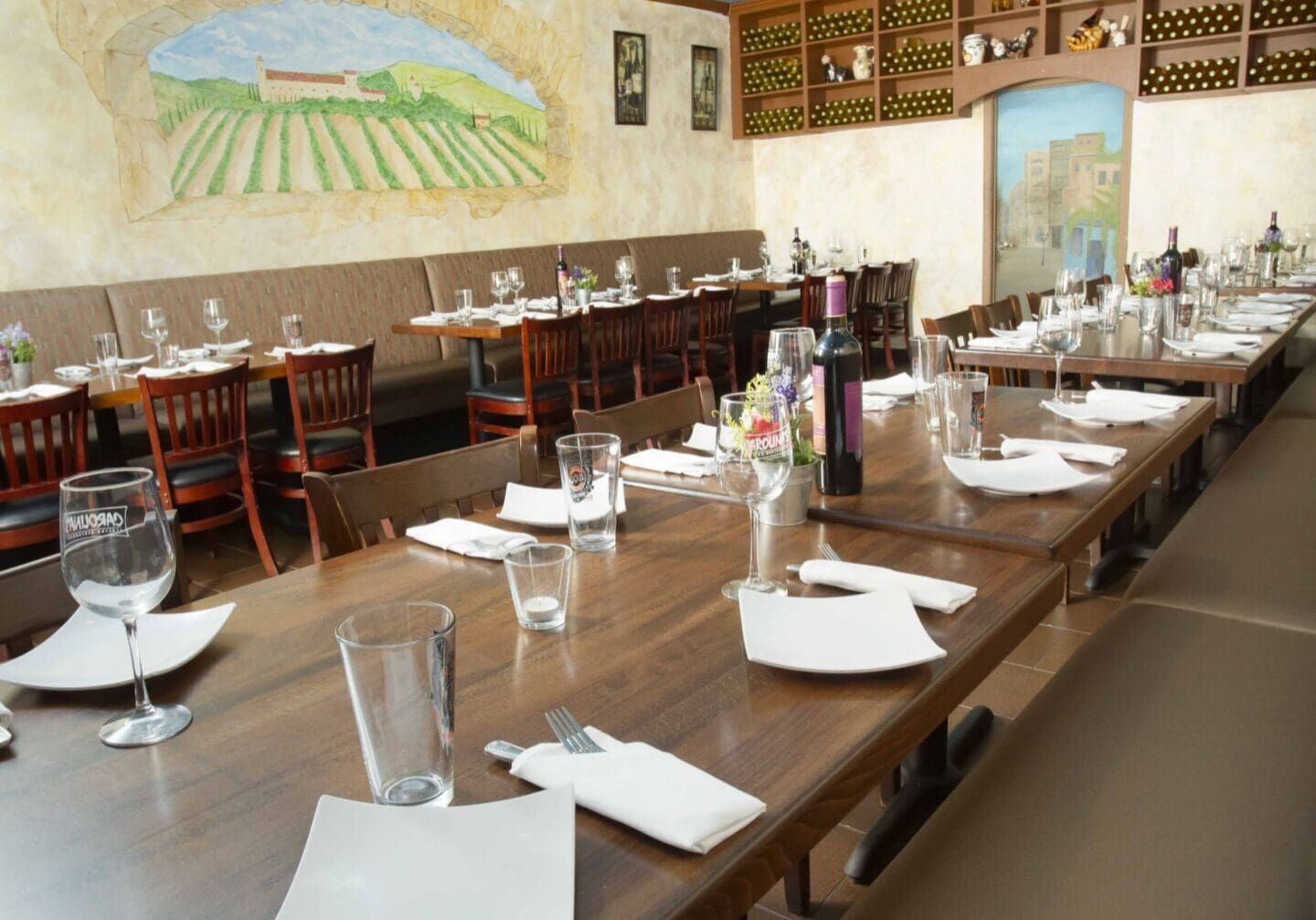 Banquet dining at Carolina's Italian Restaurant Garden Grove